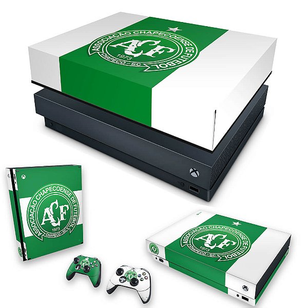 KIT Xbox One X Skin e Capa Anti Poeira - Chapecoense Chape