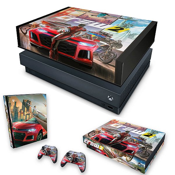 KIT Xbox One X Skin e Capa Anti Poeira - The Crew 2