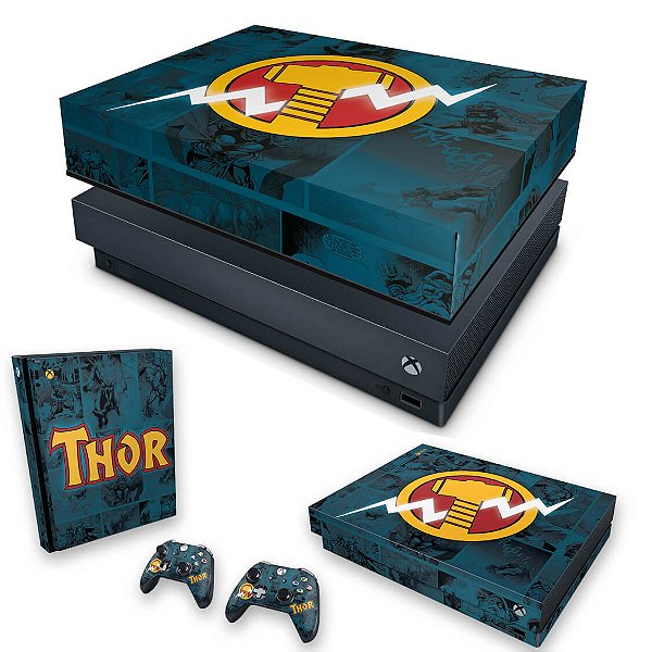 KIT Xbox One X Skin e Capa Anti Poeira - Thor Comics