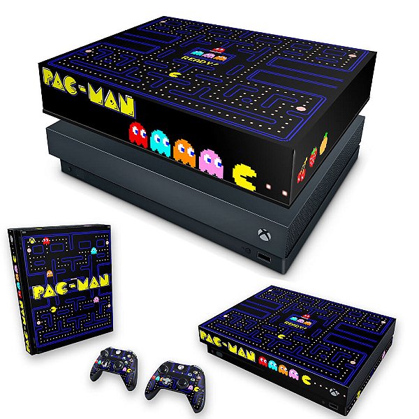 KIT Xbox One X Skin e Capa Anti Poeira - Pac Man