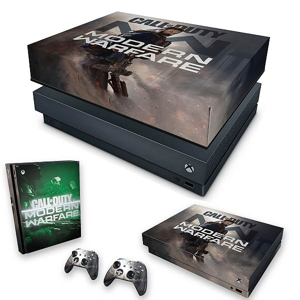 KIT Xbox One X Skin e Capa Anti Poeira - Call Of Duty Modern Warfare
