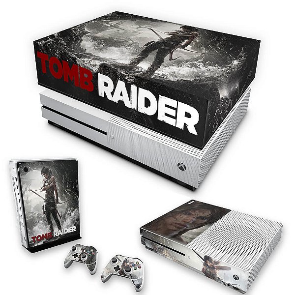 KIT Xbox One S Slim Skin e Capa Anti Poeira - Tomb Raider
