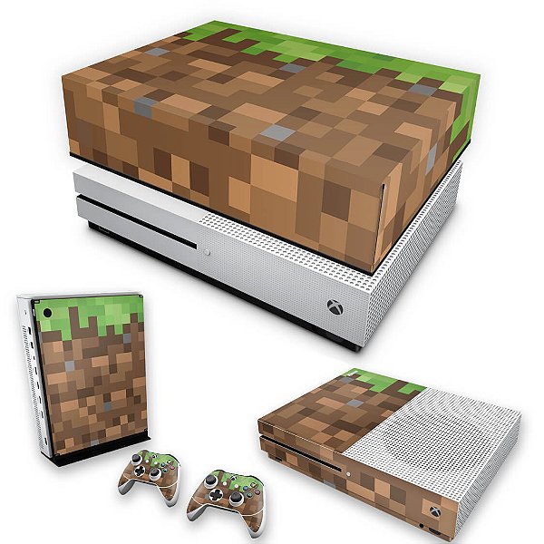 KIT Xbox One S Slim Skin e Capa Anti Poeira - Minecraft