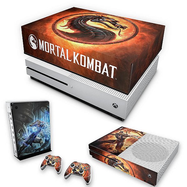 KIT Xbox One S Slim Skin e Capa Anti Poeira - Mortal Kombat