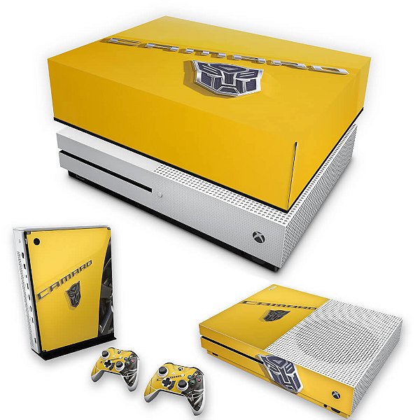 KIT Xbox One S Slim Skin e Capa Anti Poeira - Camaro - Transformers