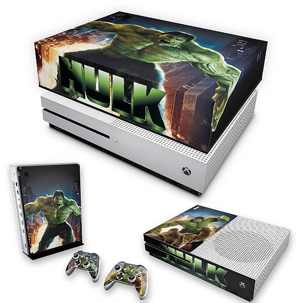 KIT Xbox One S Slim Skin e Capa Anti Poeira - Hulk