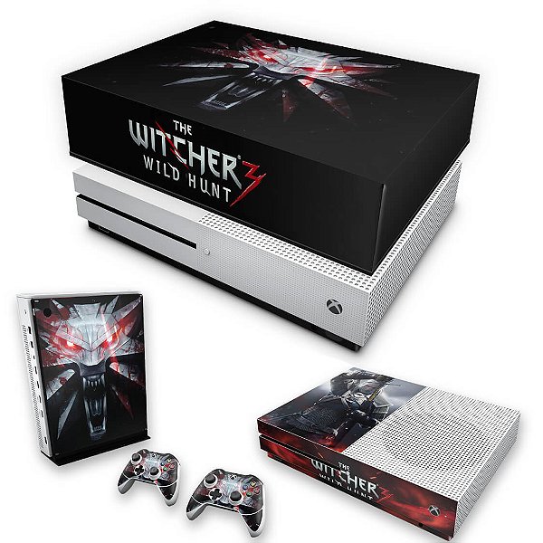 KIT Xbox One S Slim Skin e Capa Anti Poeira - The Witcher 3 #A