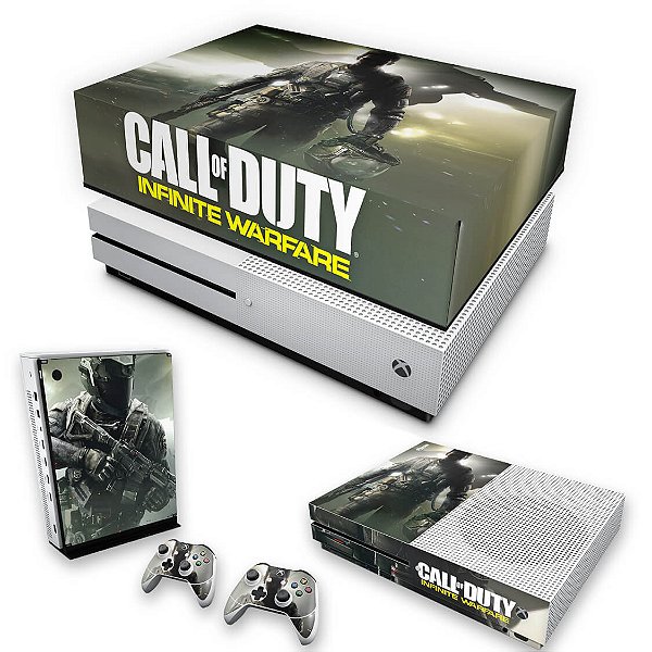 KIT Xbox One S Slim Skin e Capa Anti Poeira - Call of Duty: Infinite Warfare