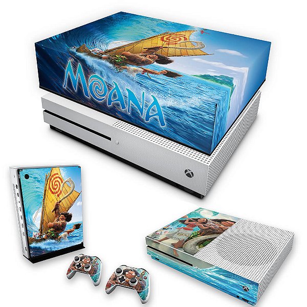 KIT Xbox One S Slim Skin e Capa Anti Poeira - Disney Moana