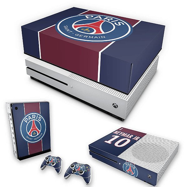 KIT Xbox One S Slim Skin e Capa Anti Poeira - Paris Saint Germain Neymar Jr  PSG - Pop Arte Skins