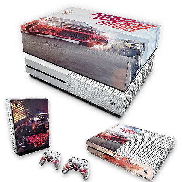KIT Xbox One S Slim Skin e Capa Anti Poeira - Need For Speed Payback