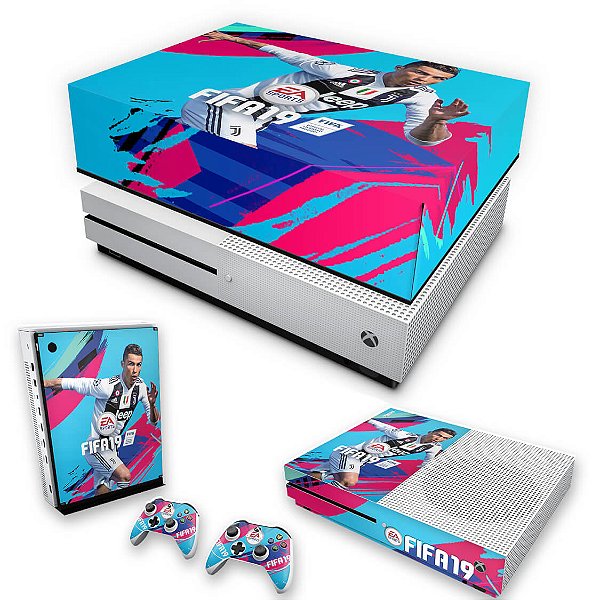 KIT Xbox One S Slim Skin e Capa Anti Poeira - FIFA 19