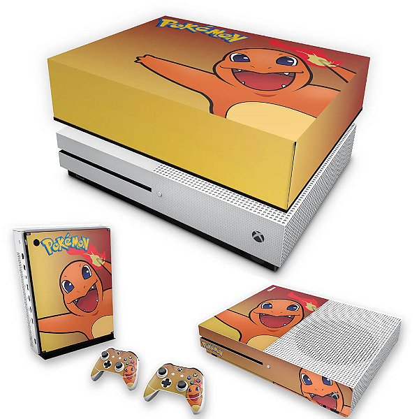 KIT Xbox One S Slim Skin e Capa Anti Poeira - Pokemon Charmander