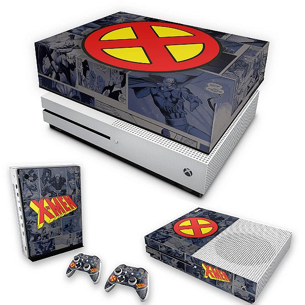 KIT Xbox One S Slim Skin e Capa Anti Poeira - X-Men Comics