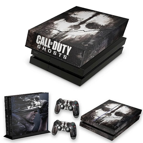 KIT PS4 Fat Skin e Capa Anti Poeira - Call Of Duty Ghosts