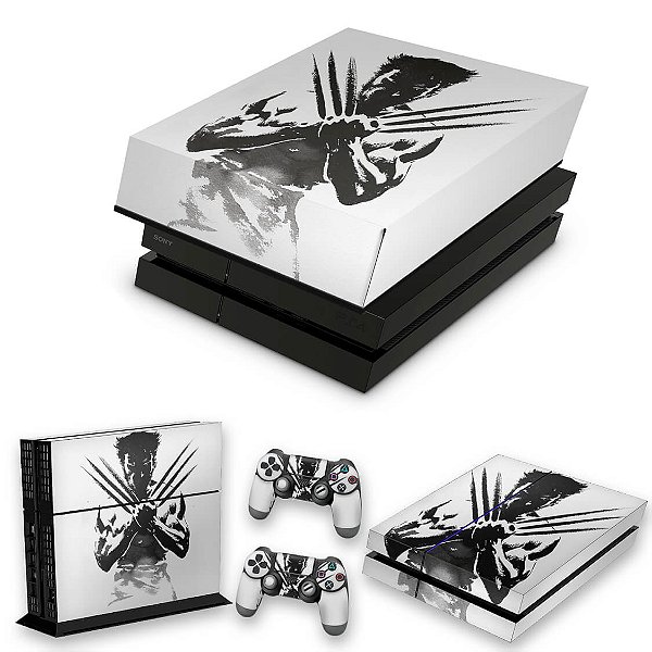 KIT PS4 Fat Skin e Capa Anti Poeira - Wolverine - X Men