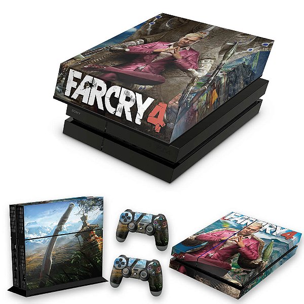 KIT PS4 Fat Skin e Capa Anti Poeira - Far Cry 4