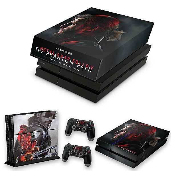 KIT PS4 Fat Skin e Capa Anti Poeira - Metal Gear Solid 5: The Phantom Pain