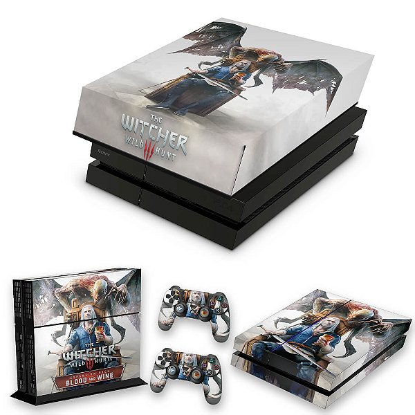 KIT PS4 Fat Skin e Capa Anti Poeira - The Witcher 3: Wild Hunt - Blood And Wine