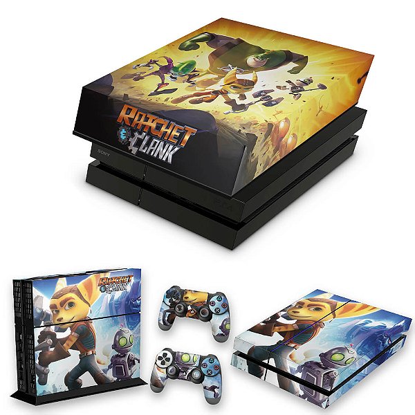 KIT PS4 Fat Skin e Capa Anti Poeira - Ratchet & Clank