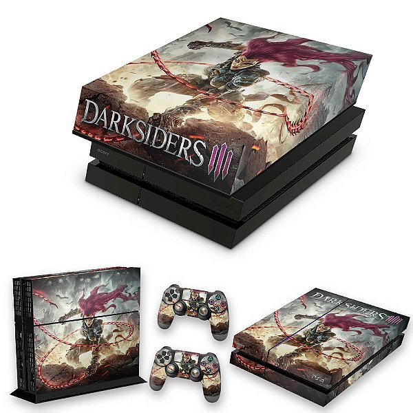 KIT PS4 Fat Skin e Capa Anti Poeira - Darksiders 3