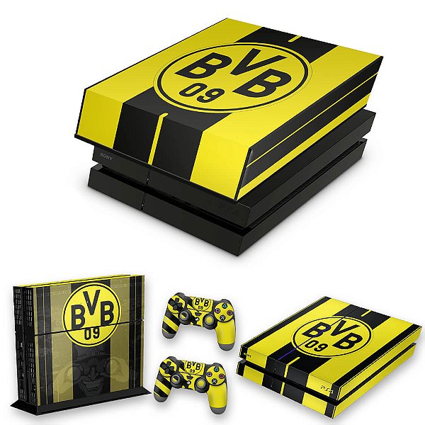 KIT PS4 Fat Skin e Capa Anti Poeira - Borussia Dortmund Bvb 09
