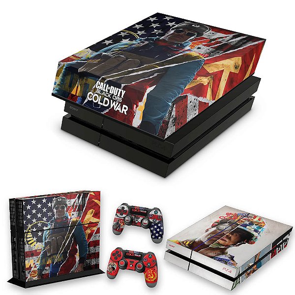 KIT PS4 Fat Skin e Capa Anti Poeira - Call Of Duty Cold War