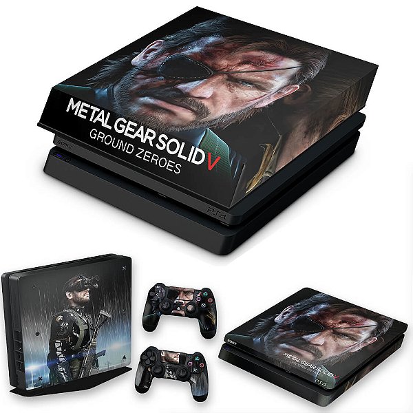 KIT PS4 Slim Skin e Capa Anti Poeira - Metal Gear Solid V
