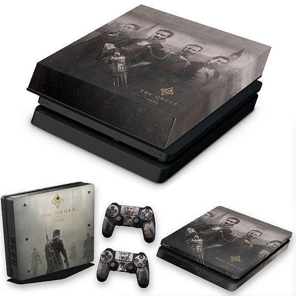 KIT PS4 Slim Skin e Capa Anti Poeira - The Order - Pop Arte Skins