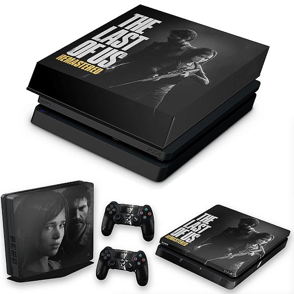 KIT PS4 Slim Skin e Capa Anti Poeira - The Last Of Us Remastered
