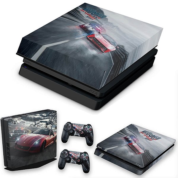 KIT PS4 Slim Skin e Capa Anti Poeira - Need For Speed Rivals