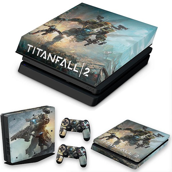 KIT PS4 Slim Skin e Capa Anti Poeira - Titanfall 2 #A