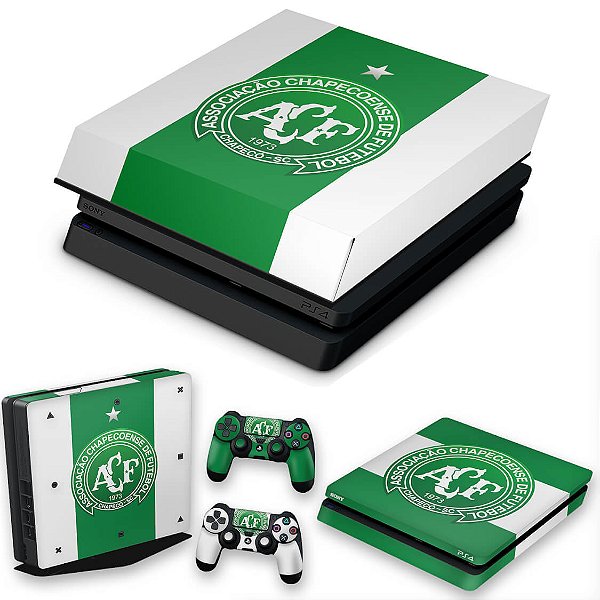 KIT PS4 Slim Skin e Capa Anti Poeira - Chapecoense Chape