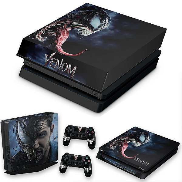 KIT PS4 Slim Skin e Capa Anti Poeira - Venom