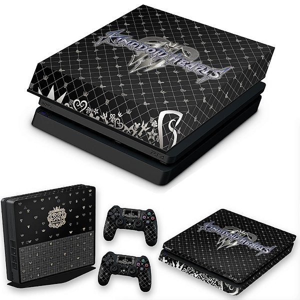 KIT PS4 Slim Skin e Capa Anti Poeira - Kingdom Hearts 3 Iii