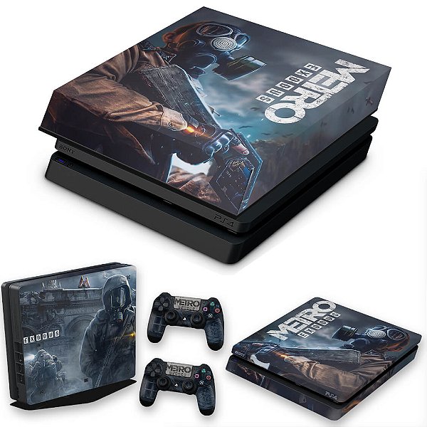 KIT PS4 Slim Skin e Capa Anti Poeira - Metro Exodus