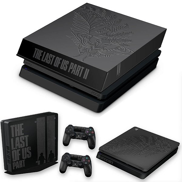 KIT PS4 Slim Skin e Capa Anti Poeira - The Last Of Us Part 2 Ii Bundle