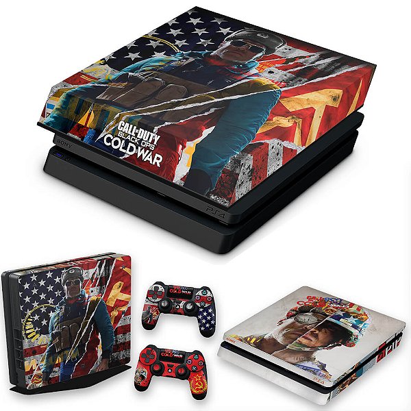 KIT PS4 Slim Skin e Capa Anti Poeira - Call Of Duty Cold War