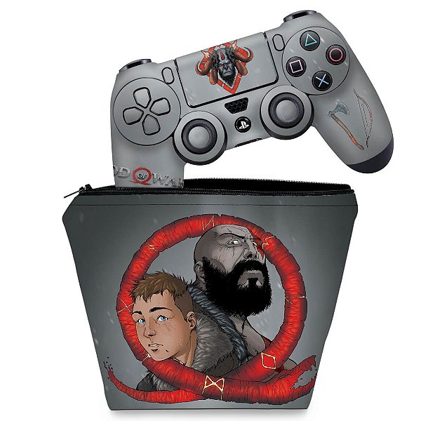 KIT PS5 Capa e Case Controle - God of War Ragnarok Edition - Pop