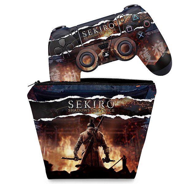 KIT Capa Case e Skin PS4 Controle  - Sekiro