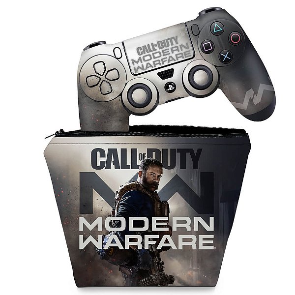 KIT Capa Case e Skin PS4 Controle  - Call Of Duty Modern Warfare