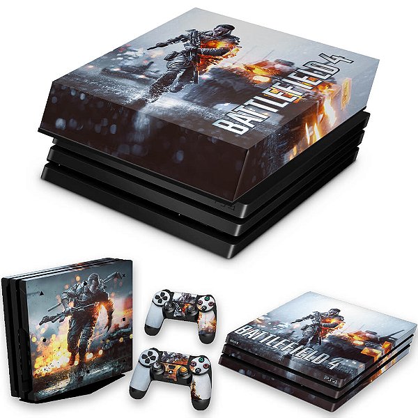 KIT PS4 Pro Skin e Capa Anti Poeira - Battlefield 4