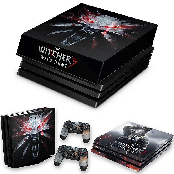 KIT PS4 Pro Skin e Capa Anti Poeira - The Witcher #A