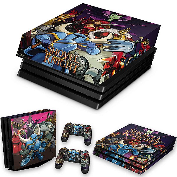 KIT PS4 Pro Skin e Capa Anti Poeira - Shovel Knight