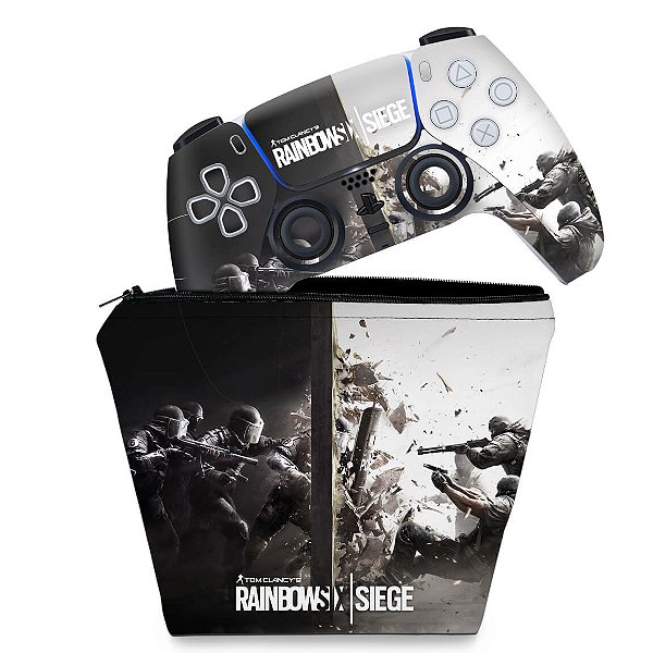 KIT Capa Case e Skin PS5 Controle - Tom Clancy's Rainbow Six Siege