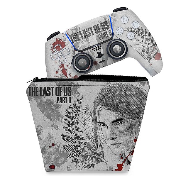 KIT Capa Case e Skin PS5 Controle - The Last Of Us Part II