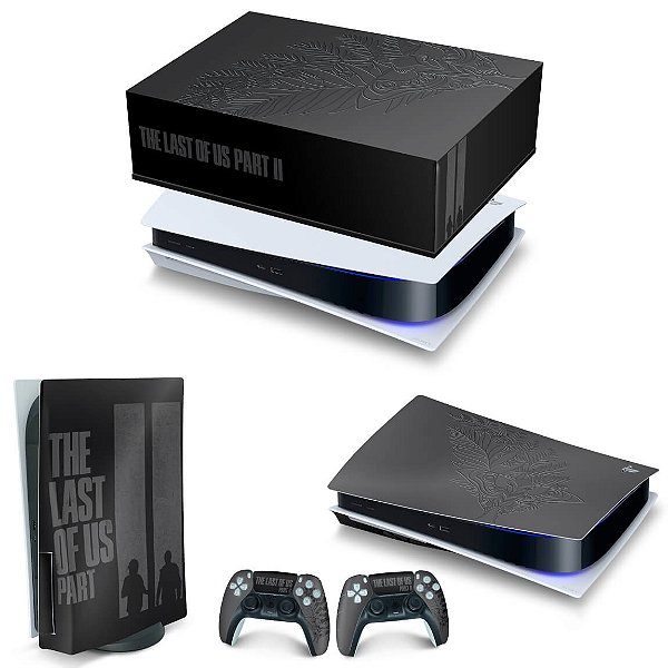 KIT PS5 Fat Capa Anti Poeira e Skin -The Last Of Us Part II Bundle