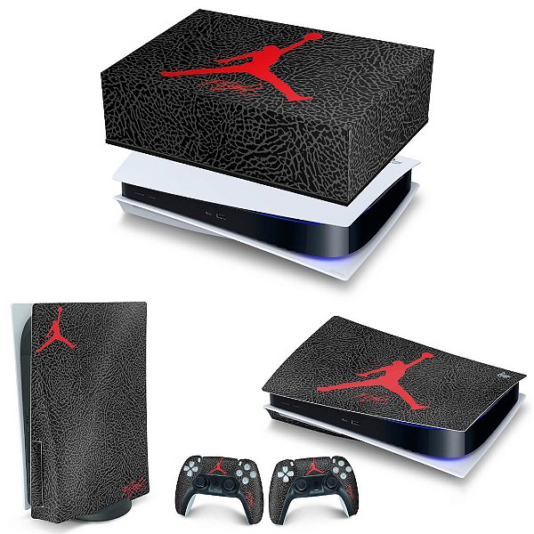 KIT PS5 Capa Anti Poeira e Skin -Jordan Flight