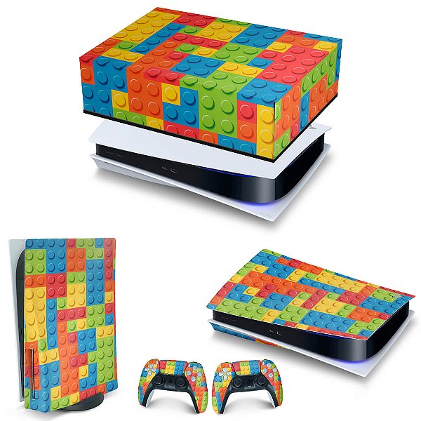 KIT PS5 Capa Anti Poeira e Skin -Lego Peça