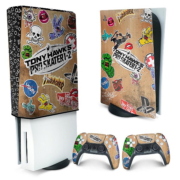 KIT PS5 Skin e Capa Anti Poeira - Tony Hawk's Pro Skater